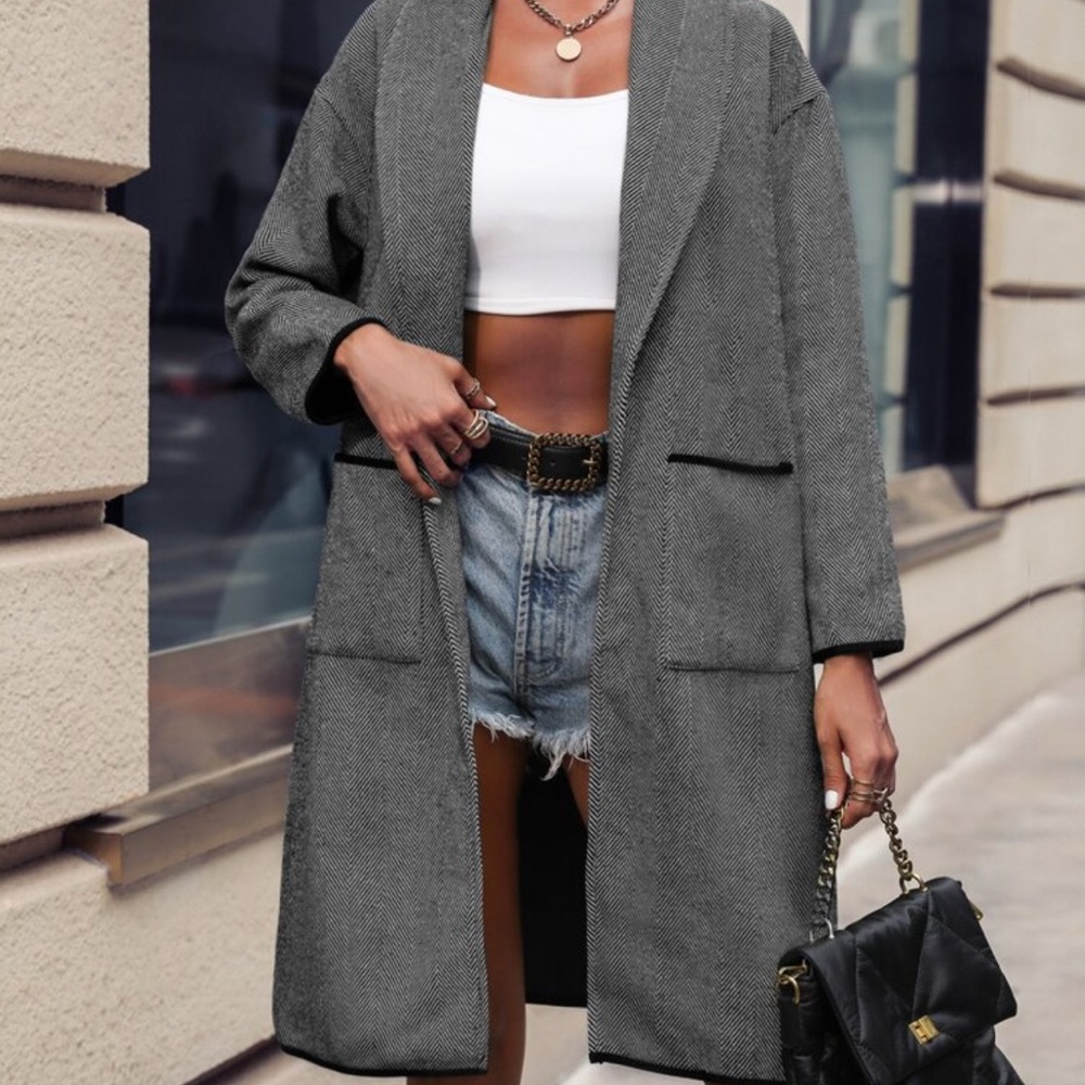 Stylish Gray Long Coat